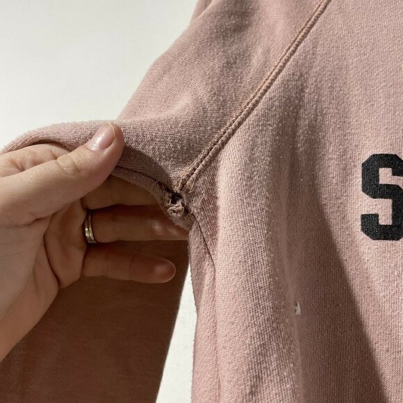 Junk Food Stay-Cation Pink Star Print Crew Neck Sweatshirt Size Small Loungewear - Picture 4 of 8